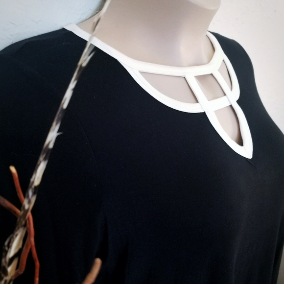 Adele & May Tops - Black & White Knit Top | Adele & May | Women's 1X